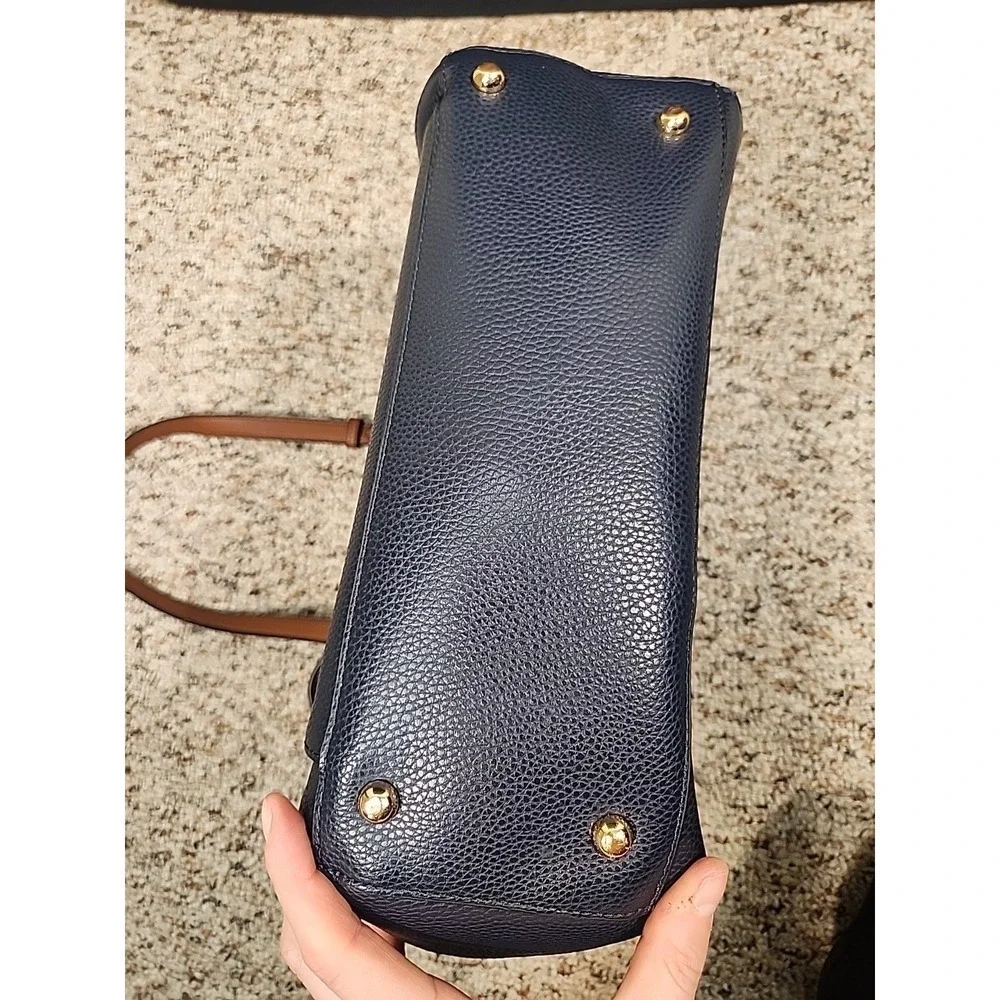 G‎ H Bass & Co Large Tote Shoulder Bag Navy Purse